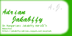 adrian jakabffy business card